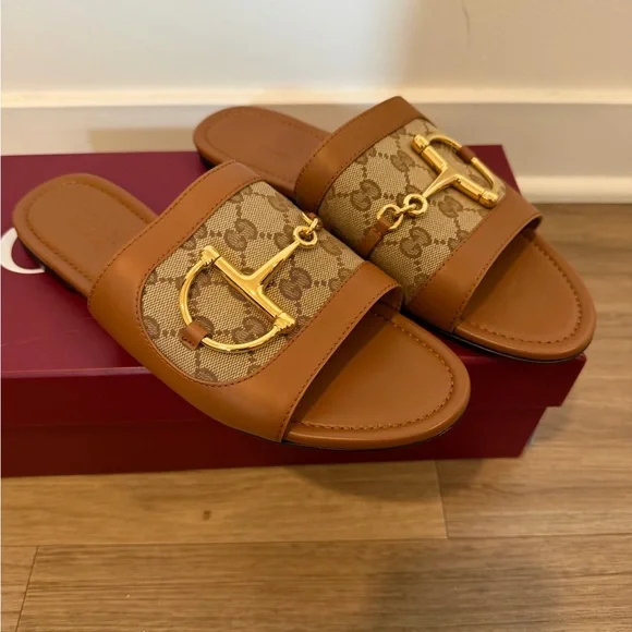 Gucci Horsebit Slide Sandals NIB - Picture 5 of 8